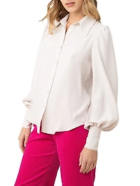 Blair Balloon-Sleeve Blouse