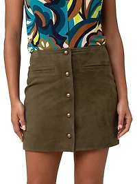 East Village Suede Miniskirt
