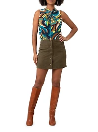 East Village Suede Miniskirt