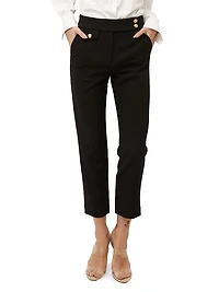 Renzo Straight-Leg Ankle-Crop Pants