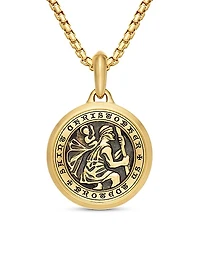 St. Christopher Amulet in 18K Yellow Gold, 34.5mm