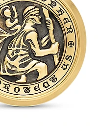 St. Christopher Amulet in 18K Yellow Gold, 34.5mm