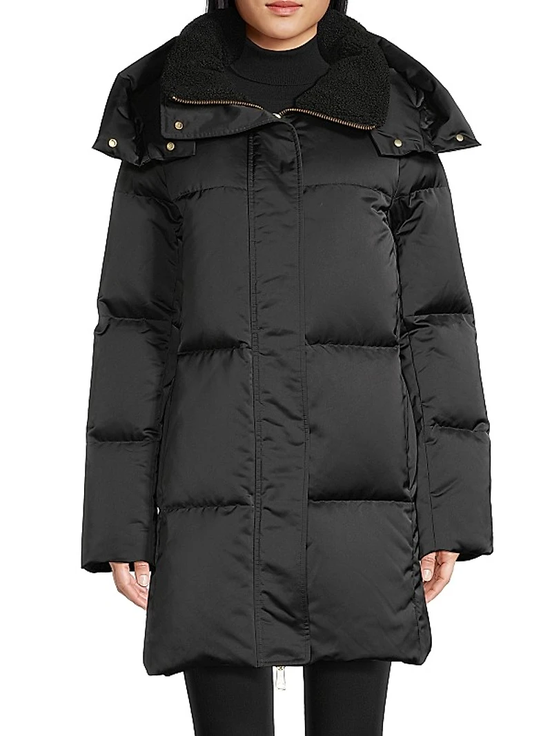 Noelle Faux-Shearling Puffer Jacket