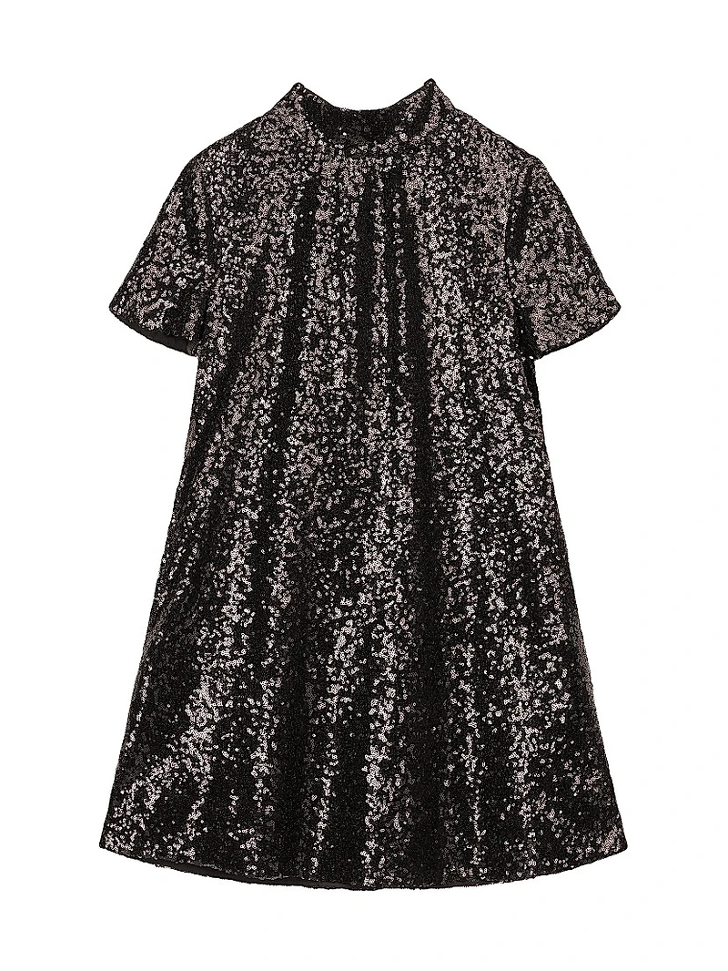 Ilana Sequined Bow-Back Minidress