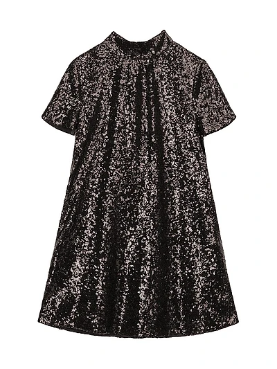 Ilana Sequined Bow-Back Minidress