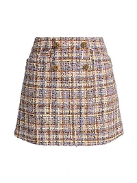 Plaid A-Line Miniskirt