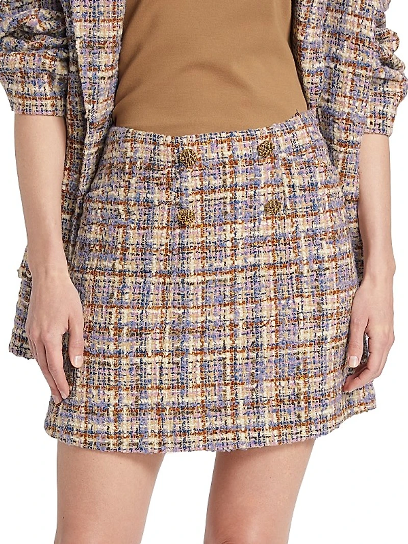 Plaid A-Line Miniskirt