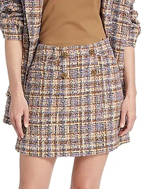 Plaid A-Line Miniskirt