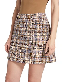 Plaid A-Line Miniskirt