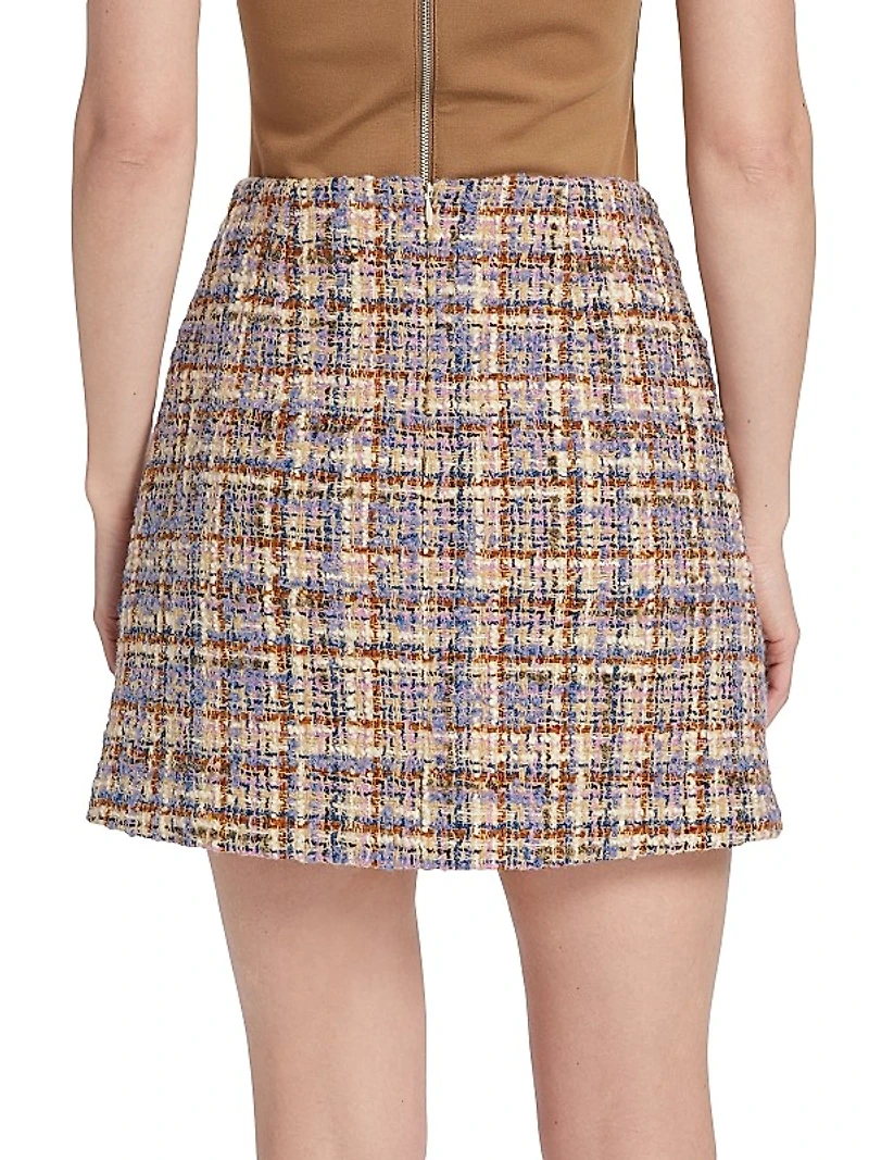 Plaid A-Line Miniskirt