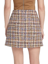 Plaid A-Line Miniskirt