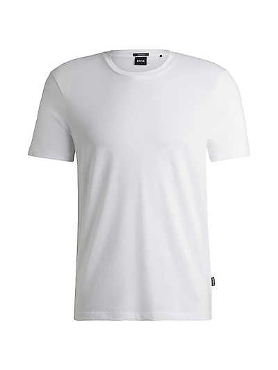 Slim-Fit Short-Sleeved T-Shirt in Mercerized Cotton