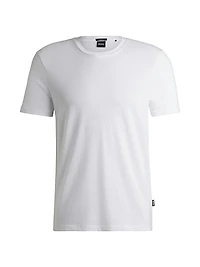 Slim-Fit Short-Sleeved T-Shirt in Mercerized Cotton