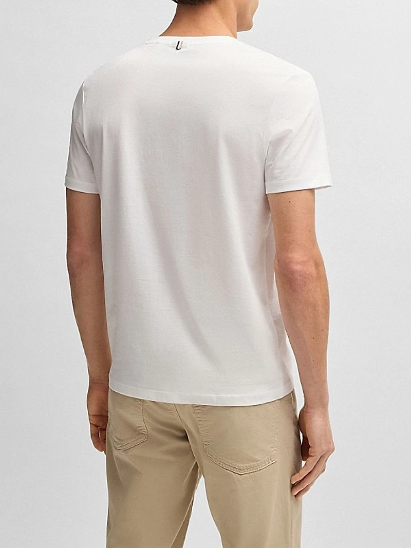Slim-Fit Short-Sleeved T-Shirt in Mercerized Cotton