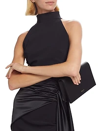 Satin Sash Sheath Dress