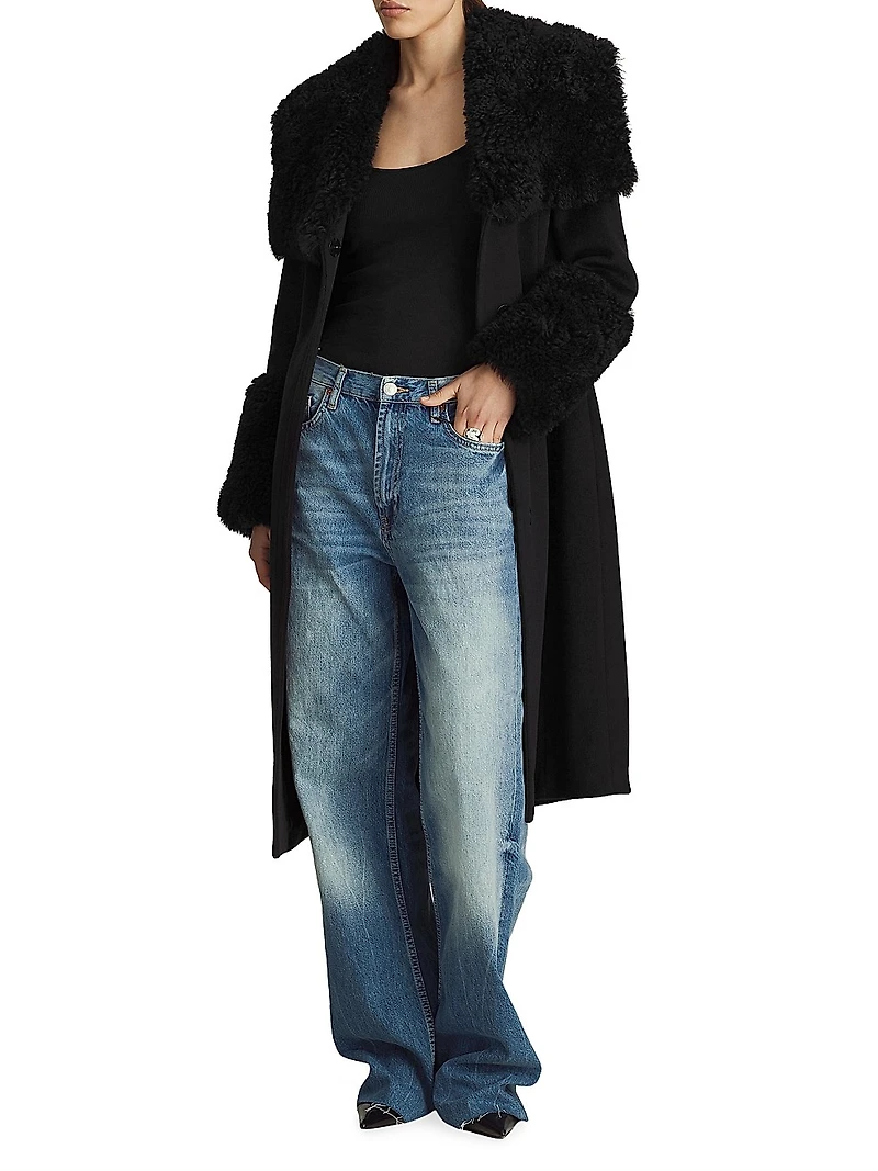 Athena Shearling Long Coat