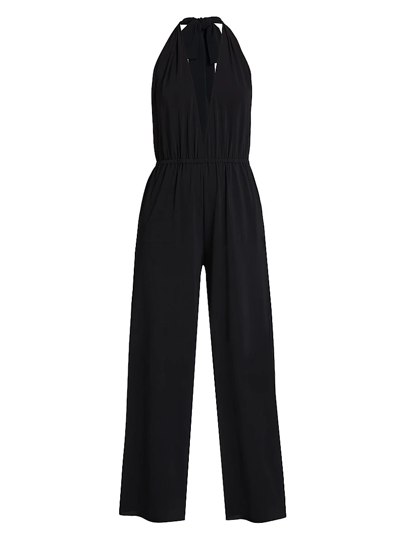 Abby Halter Plunge Jumpsuit