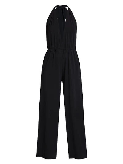 Abby Halter Plunge Jumpsuit