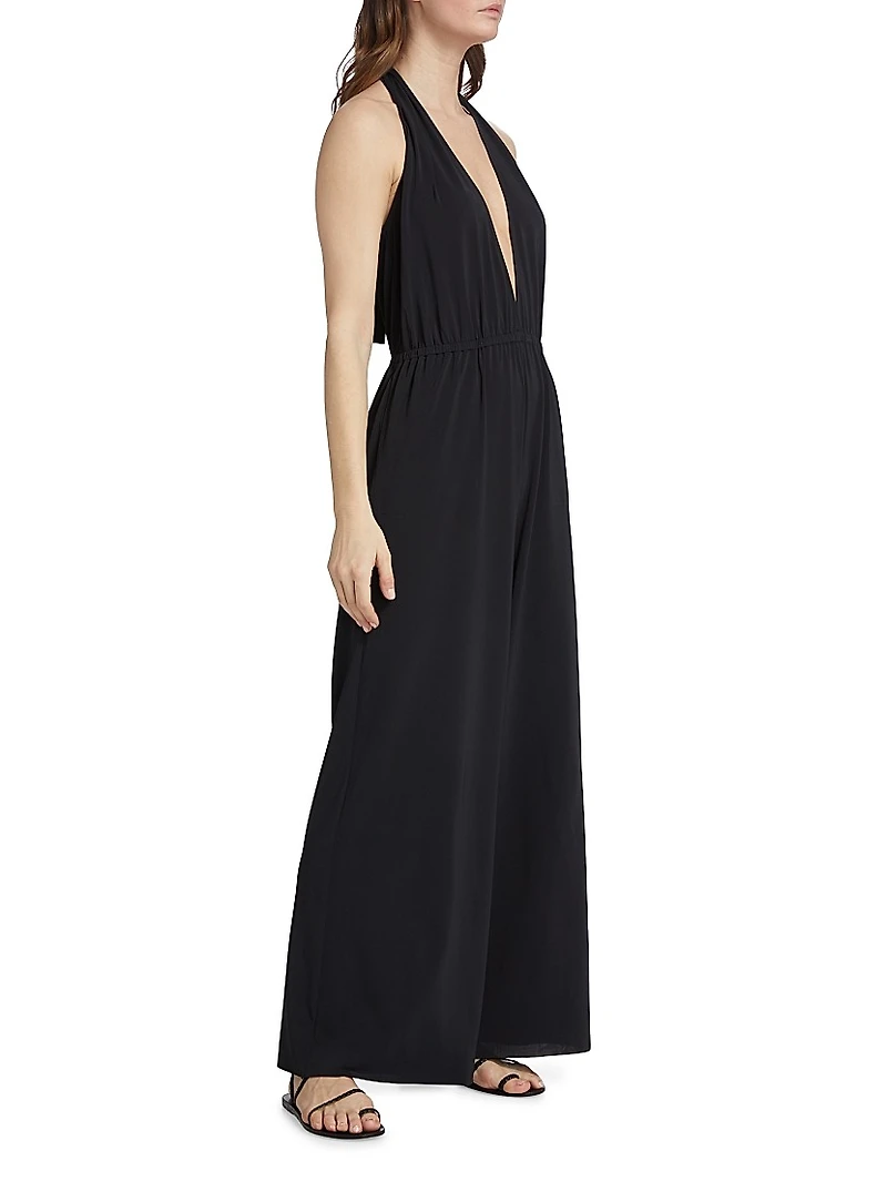 Abby Halter Plunge Jumpsuit