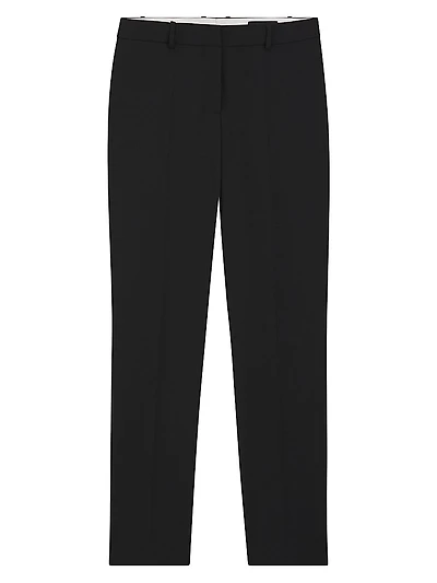 Cropped Regular-Fit Trousers Wool