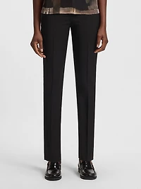 Cropped Regular-Fit Trousers Wool
