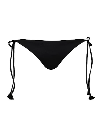 Sullen Tassel-Detailed Cotton Bikini Bottom