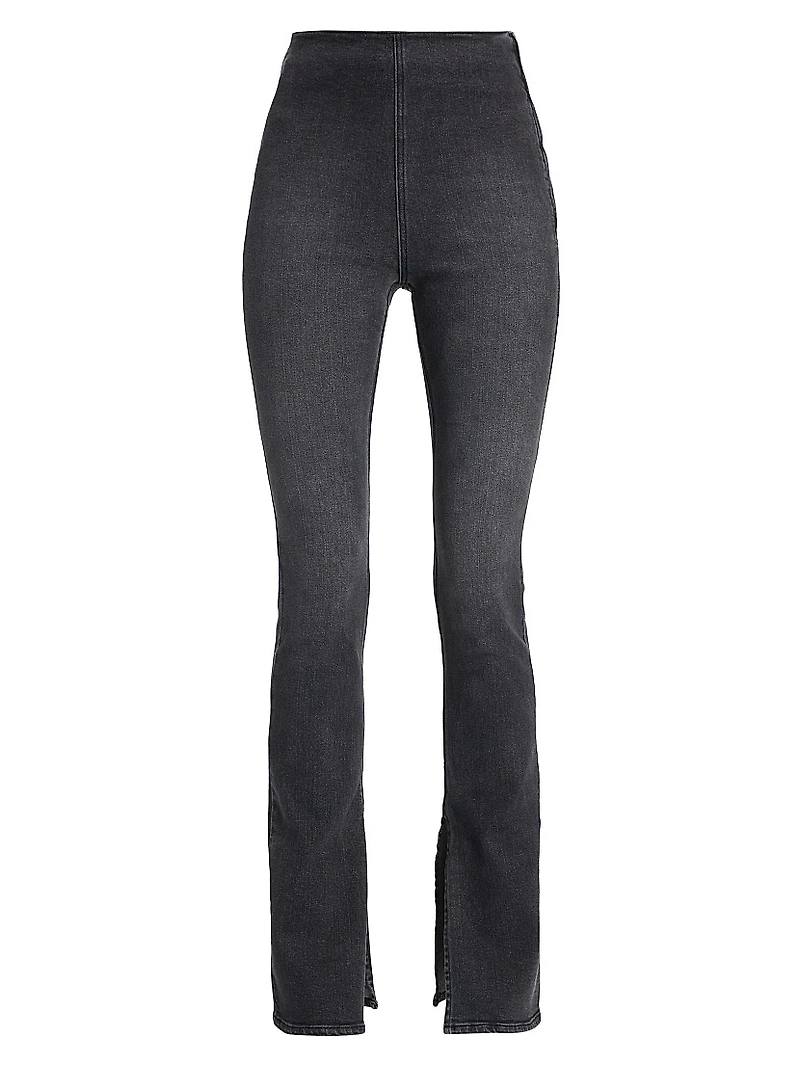 High-Rise Stretch Split Hem Jeggings