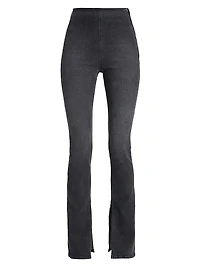 High-Rise Stretch Split Hem Jeggings
