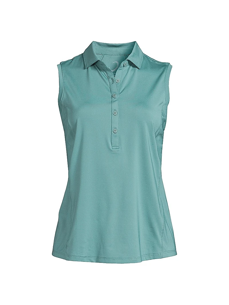 Tae Sleeveless Polo Top