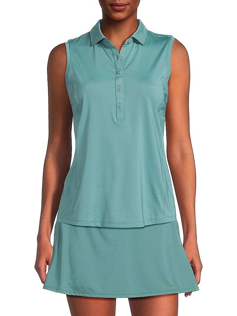 Tae Sleeveless Polo Top
