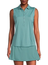 Tae Sleeveless Polo Top