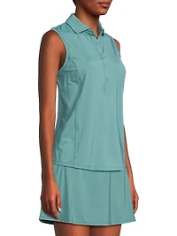 Tae Sleeveless Polo Top