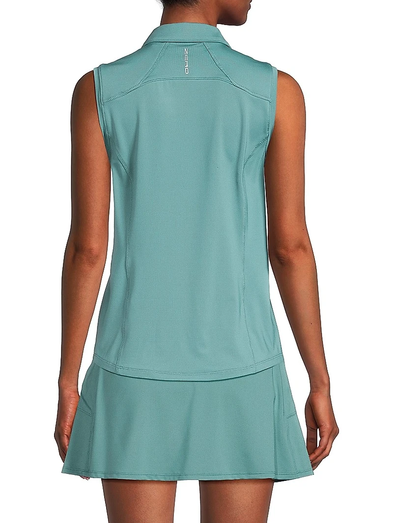 Tae Sleeveless Polo Top