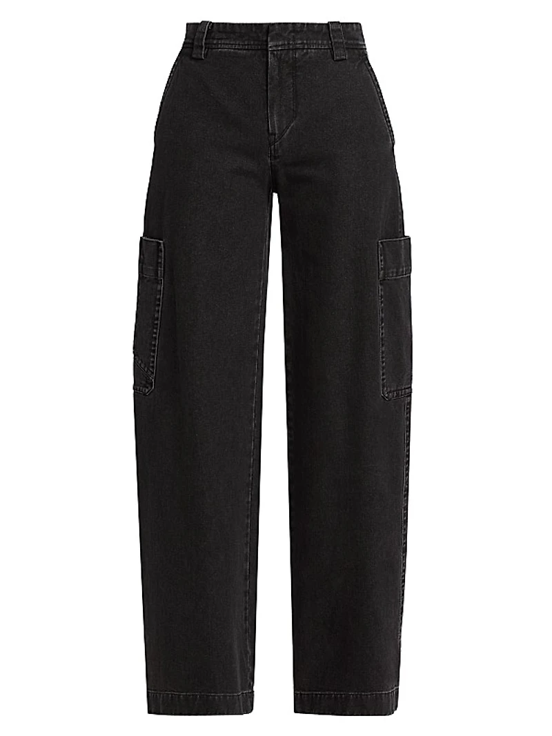 Wide-Leg Cargo Jeans