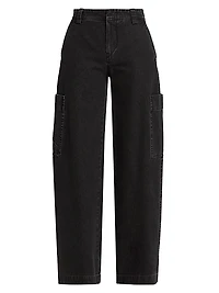 Wide-Leg Cargo Jeans
