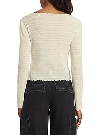 Long-Sleeve Smocked Top