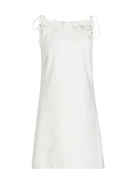 Gardenia Guipure & Wool Minidress