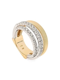 Masai Two-Tone 18K Gold & 0.84 TCW Diamond Cocktail Ring