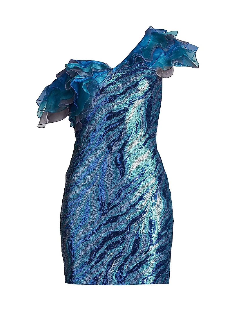 Off-The-Shoulder Sequin Minidress