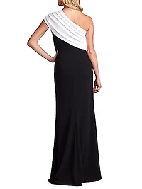 One-Shoulder Crepe Gown