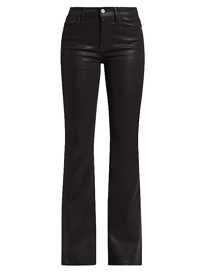 Le High Flared Coated Jeans