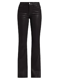 Le High Flared Coated Jeans