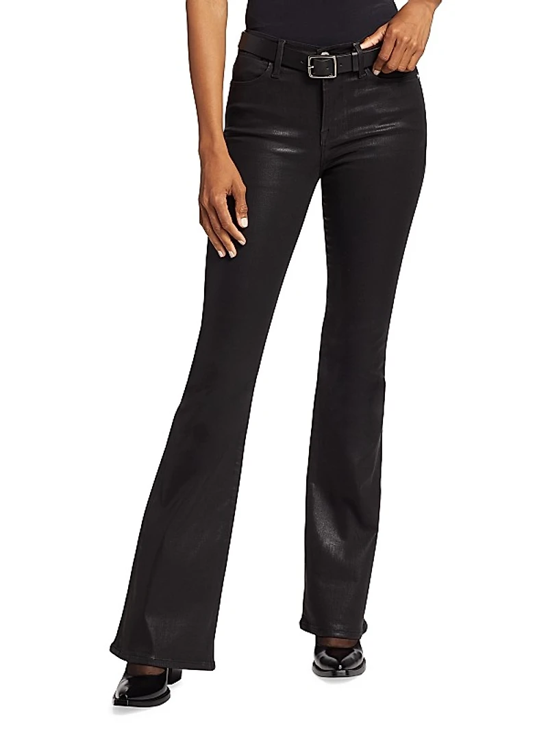 Le High Flared Coated Jeans