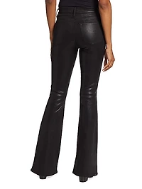 Le High Flared Coated Jeans