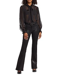Le High Flared Coated Jeans