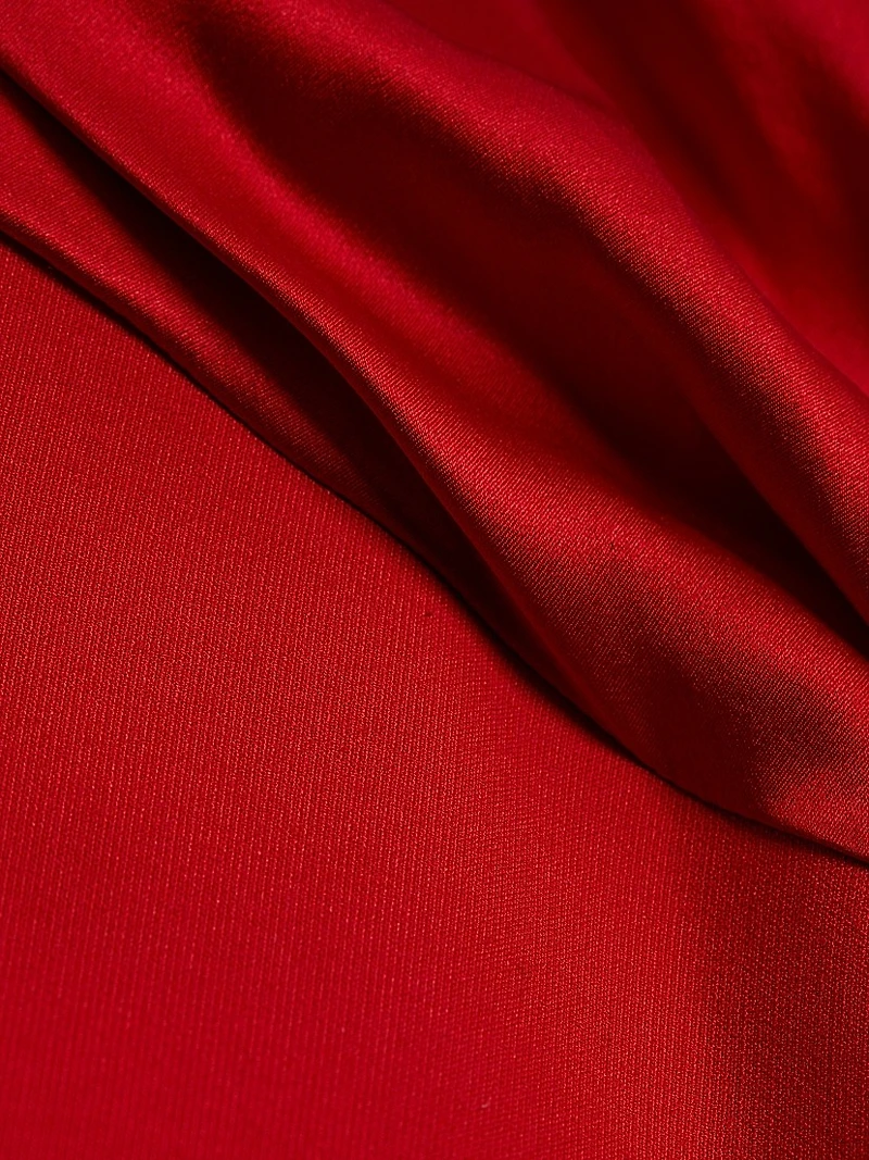 Delphine One-Shoulder Satin Gown