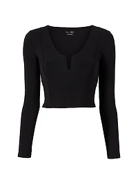 Le Ore Veneto Long-Sleeve Crop Top
