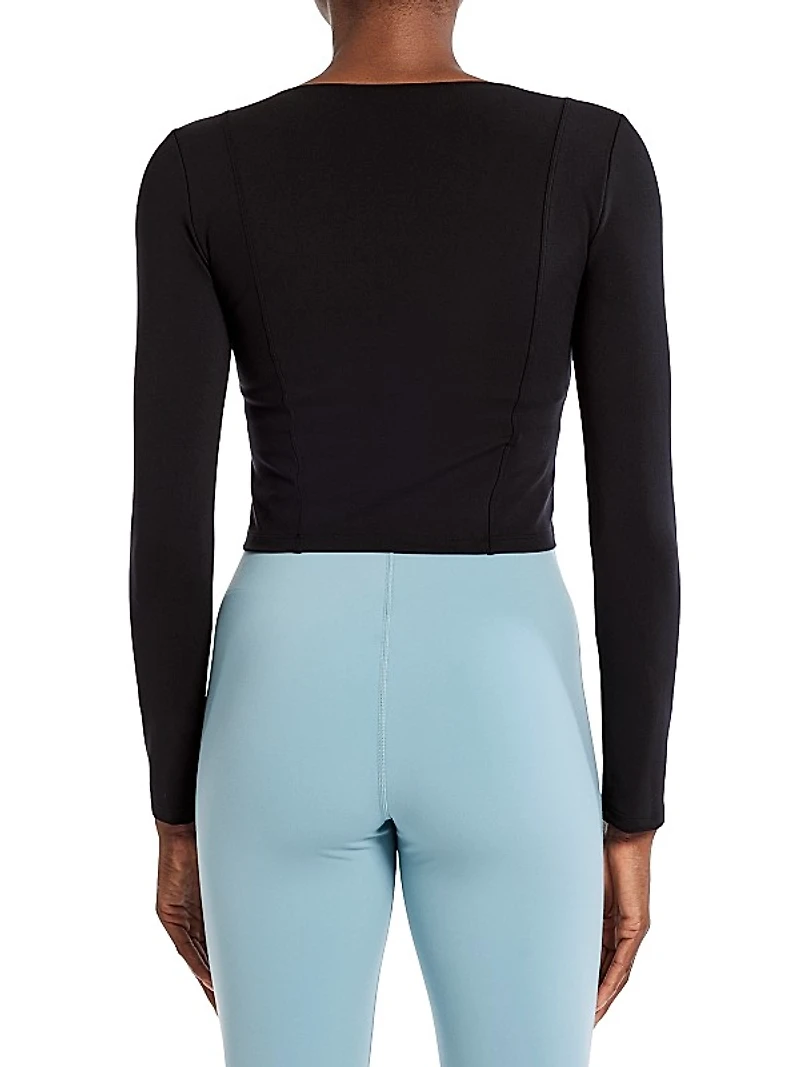 Le Ore Veneto Long-Sleeve Crop Top
