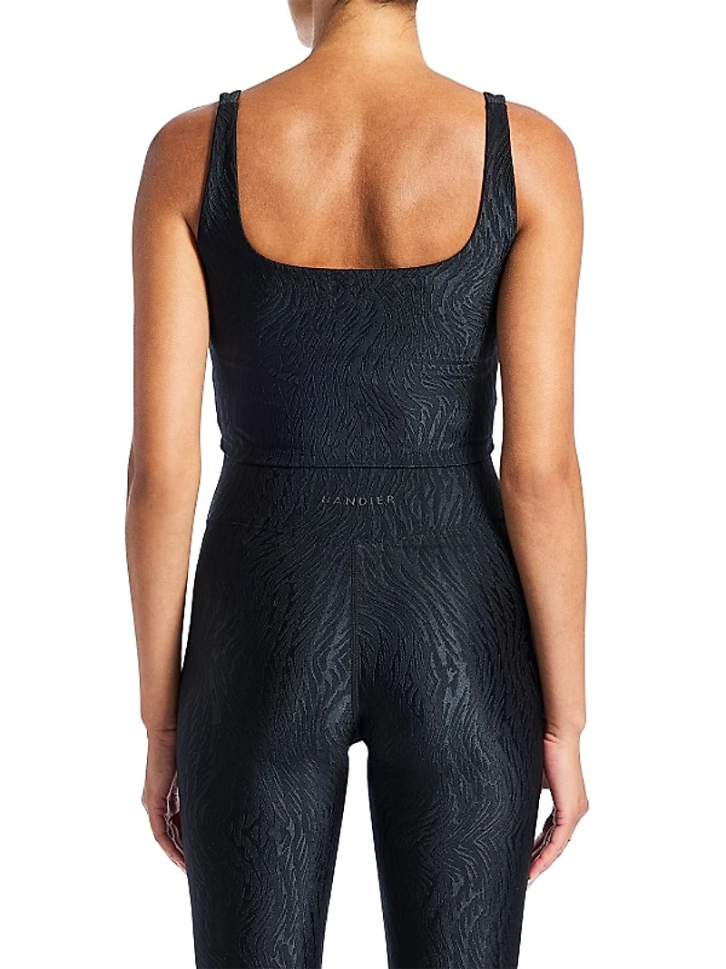 Tempo Jacquard Crop Bra Top