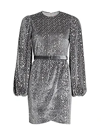 Gianna Sequined Belted Dress